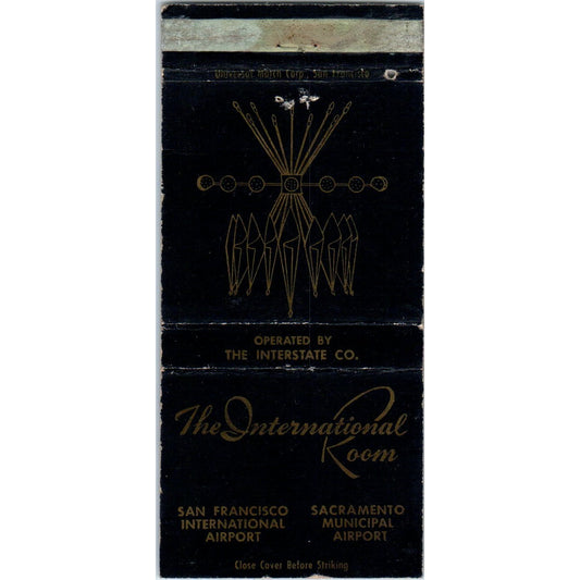 The International Room San Francisco Airport Advertising Matchbook Cover MM11-8