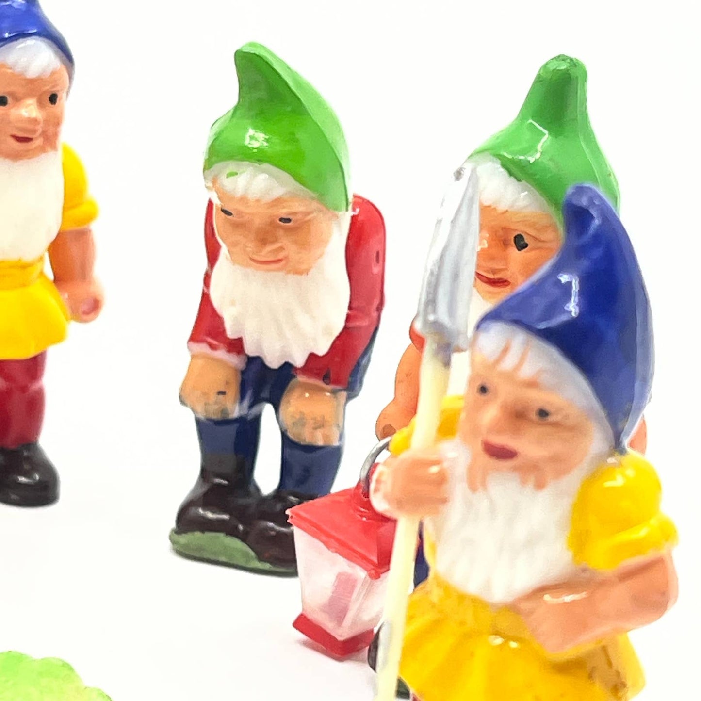 1960s Miniature Celluloid Working Gnomes Set of 6 SD6