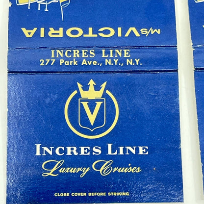 1960s Matchbook Incres Line Luxury Cruises M/S Victoria West Indies Set of 2 SC6