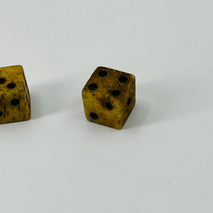 Antique Pair of Miniature Bone Dice 1/4” SB3