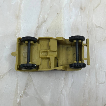 Vintage Army Jeep w/ Trailer Hitch - Olive Tan Plastic - 3.25 inch TC5-S2