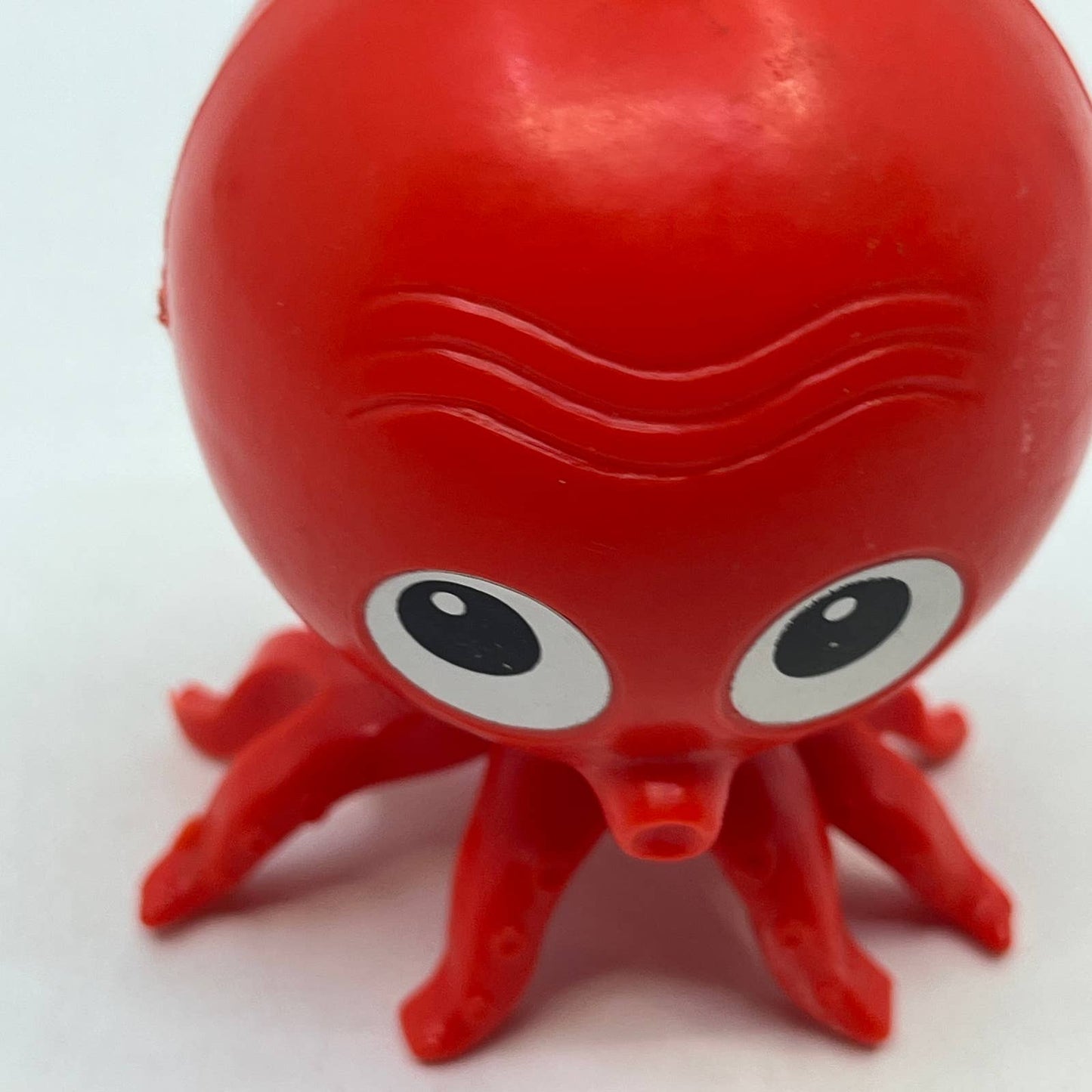 1980s Wind Up Red Octopus & Baby Walker Toy Tested WORKS 4" TH7