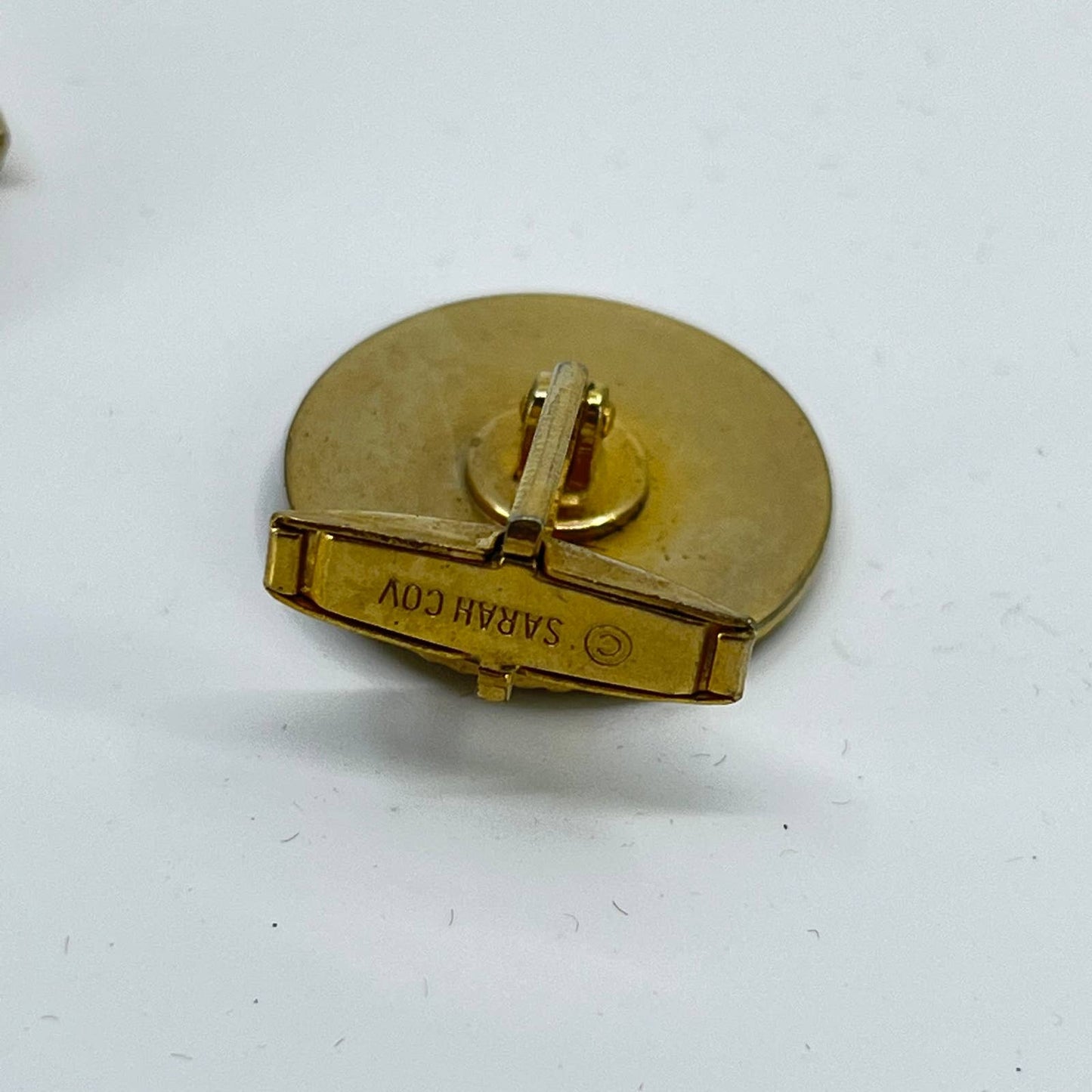 Vintage Sarah Coventry Gold Tone Clipper Ship Nautical Cufflinks Cuff Links SD2