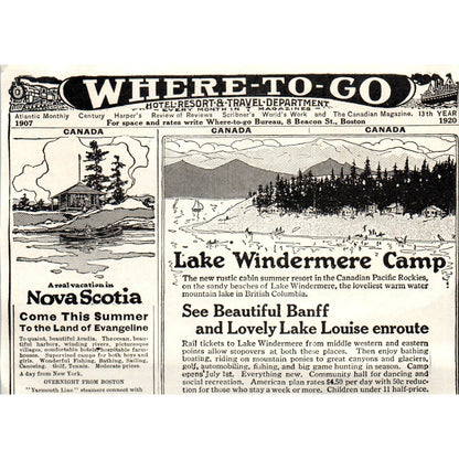 c1920 Harper's Magazine Ad - Hudson River Day Line Steamer Trip EA3