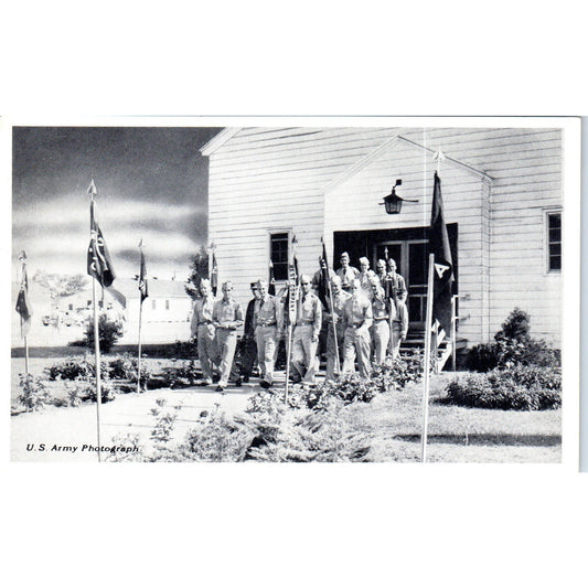 US Army Photo Leaving the Chapel Fort Dix NJ Original Postcard P2-8