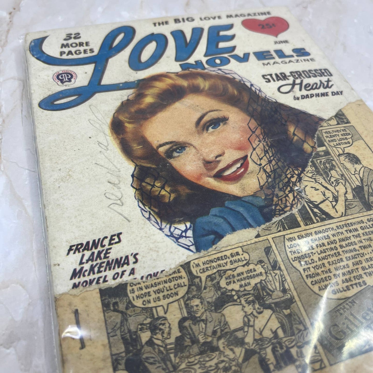 Love Novels 1948 June Romance Pulp Fiction Star Crossed Heart Daphne Day TJ1