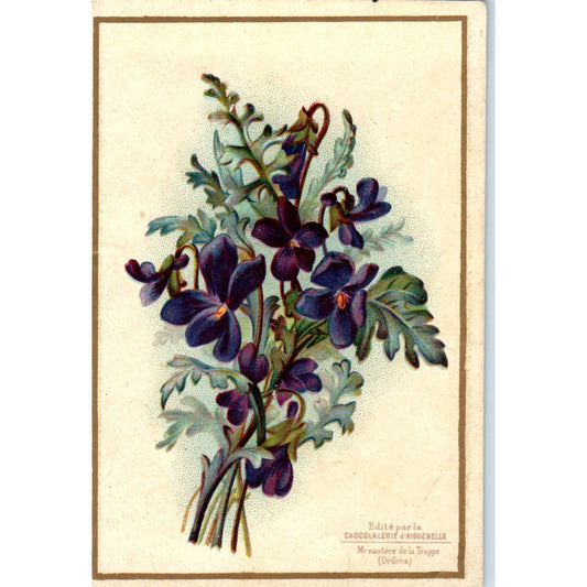 J'AIGUEBELLE CHOCOLATE SHOP Monastery of La Trappe 1880s Trade Card P2-1