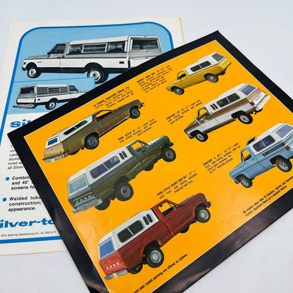 1975 Silver-Top Pickup Truck Topper Flyers Ford Chevy El Camino White Marsh C13