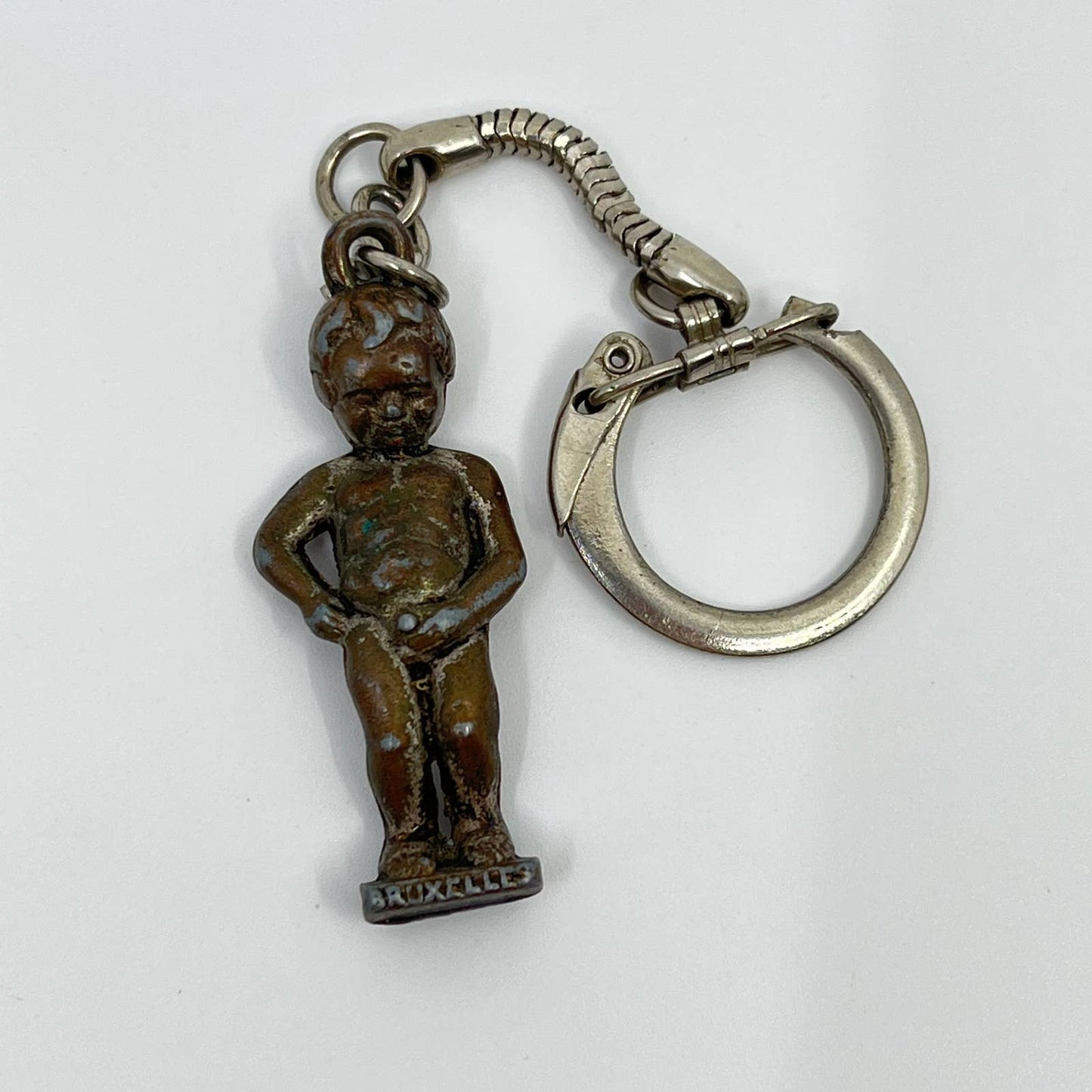 Vintage Manneken Pis Metal Keychain SC3