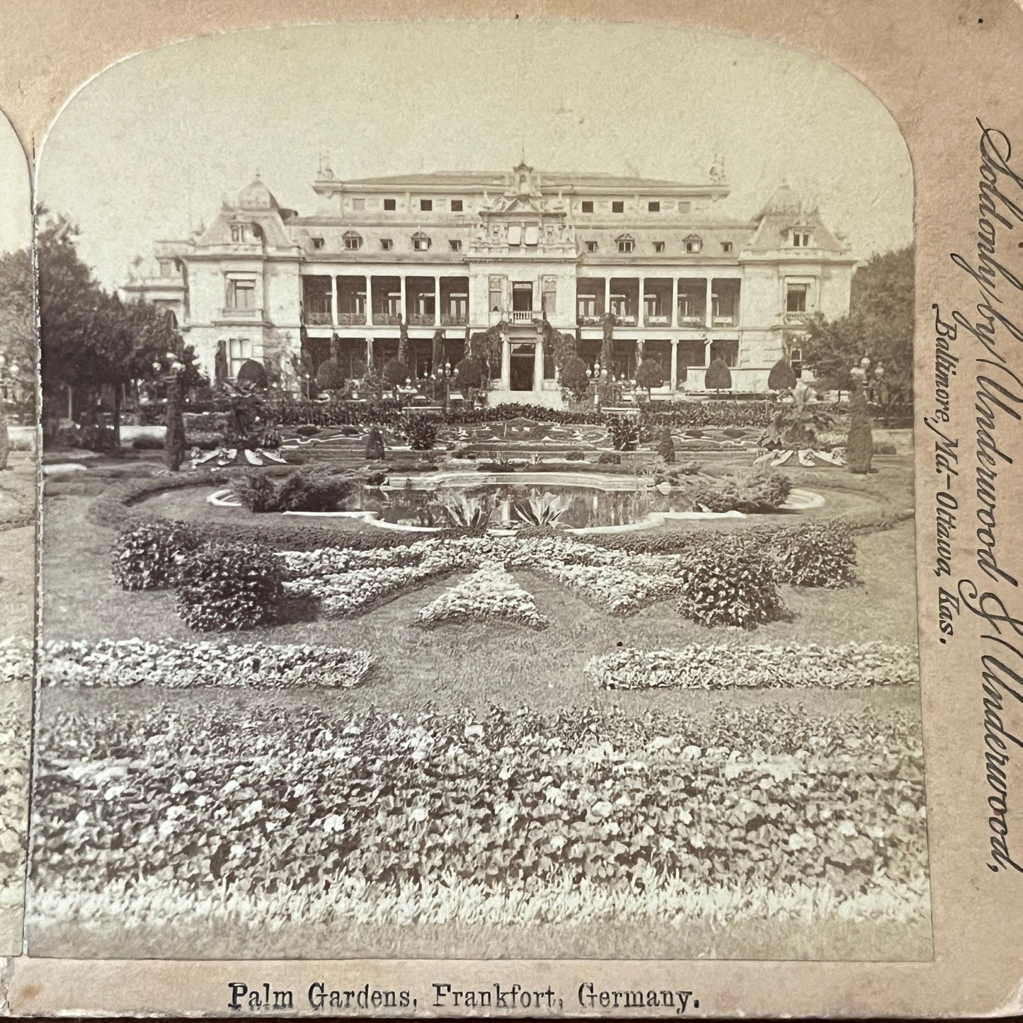 Palm Gardens Frankfurt Germany Antique Stereoview Card H2-3