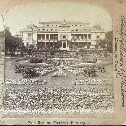 Palm Gardens Frankfurt Germany Antique Stereoview Card H2-3