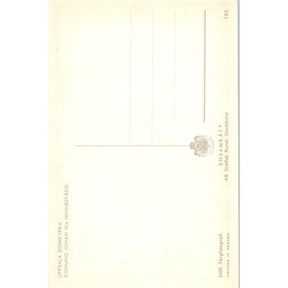 Uppsala Domkyrka Konung Johan III:s Minnesvärd Sweden Original Postcard TK1-21
