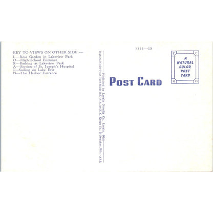 Vintage Postcard Greetings From Lorain OH TD8-O2