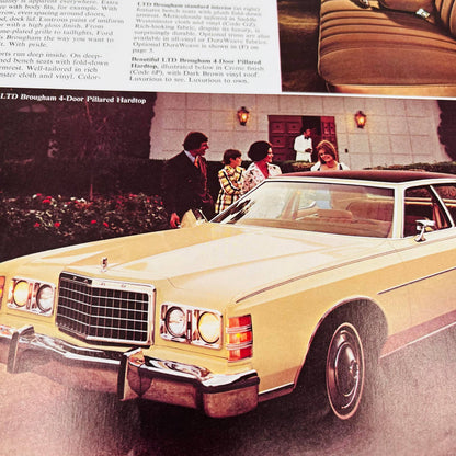 1976 Ford LTD Dealer Sales Brochure Full Color Pictures Fold Out Catalog BA3