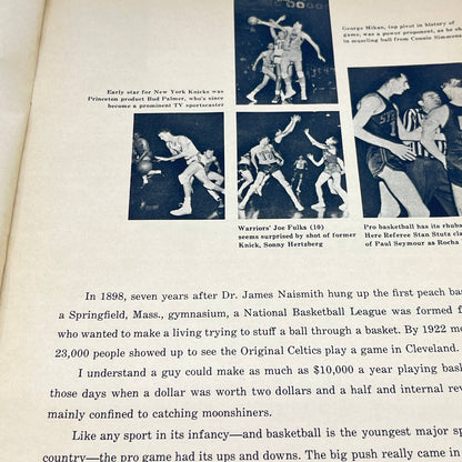 1958 Professional Basketball All Star Annual Bob Cousy Cover Boston Celtics TF9