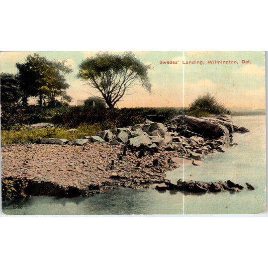 1916 Swedes Landing Wilmington Delaware Original Postcard TK1-P19