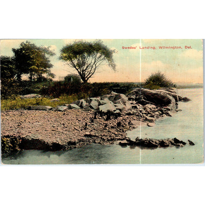 1916 Swedes Landing Wilmington Delaware Original Postcard P2-4