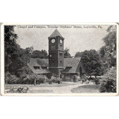 Antique Postcard Chapel and Campus Tressler Orphans' Home Loysville PA TD9-P1