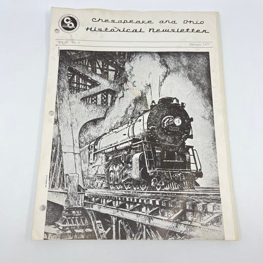 1977 Feb Chesapeake and Ohio Historical Newsletter C&O RR Thomas Dixon WV M1-2