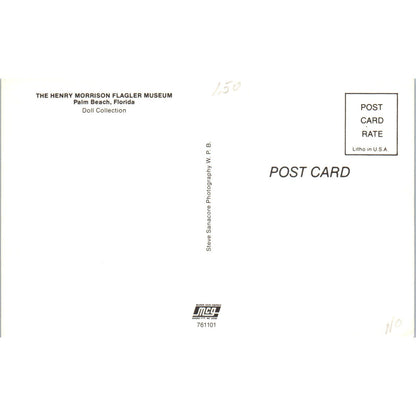 Doll Collection Henry Morrison Flagler Museum Palm Beach Original Postcard PB7