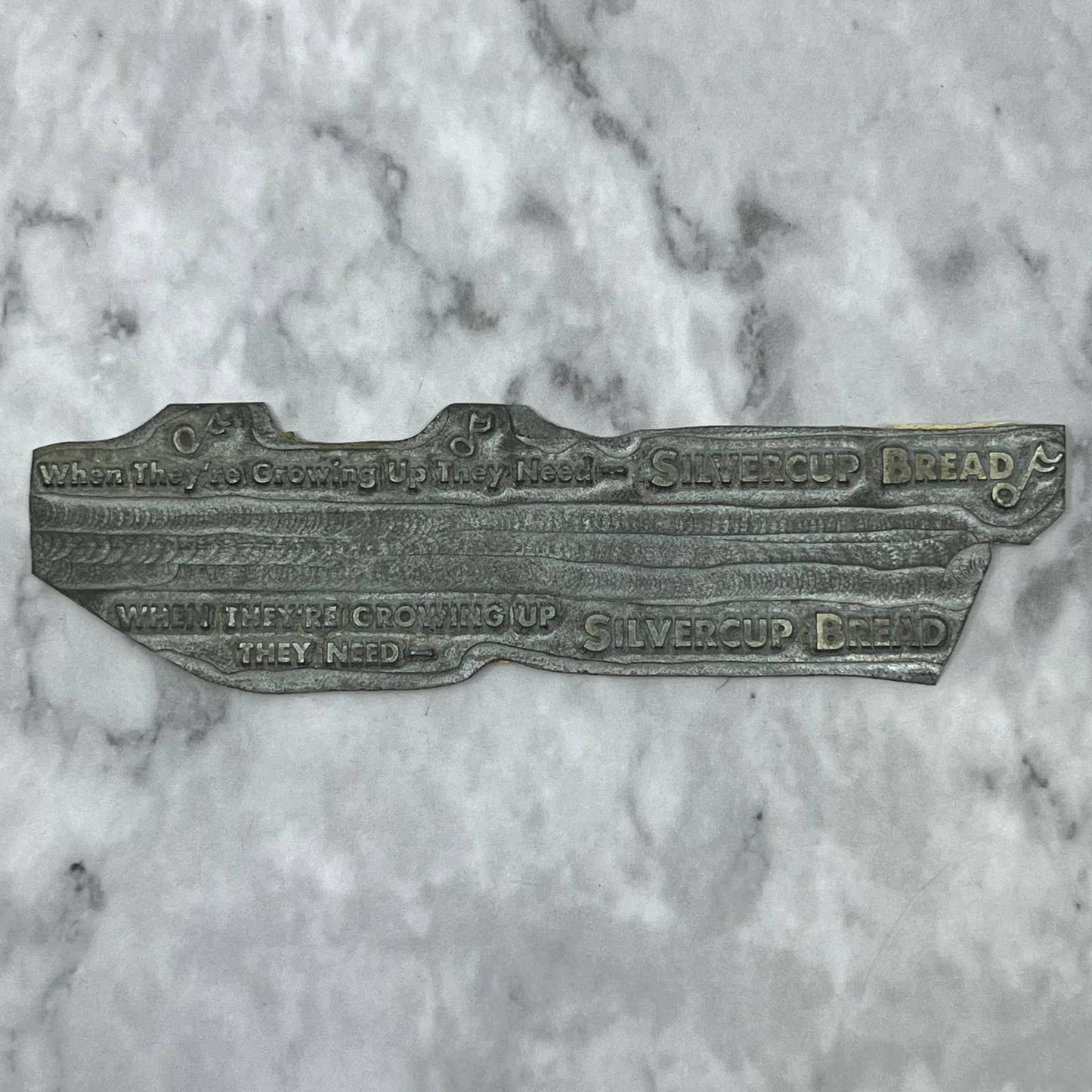 Vintage Printing Letterpress Printers Block Plate Silvercup Bread TJ513