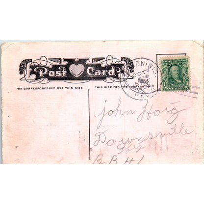 Help Wanted Woman Scared of Mouse Humor Cartoon 1907 Original Postcard PB1