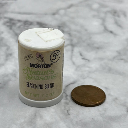 Vintage Morton Salt Mini Shaker 1.25" Nature’s Seasons Blend Advertisement SE7