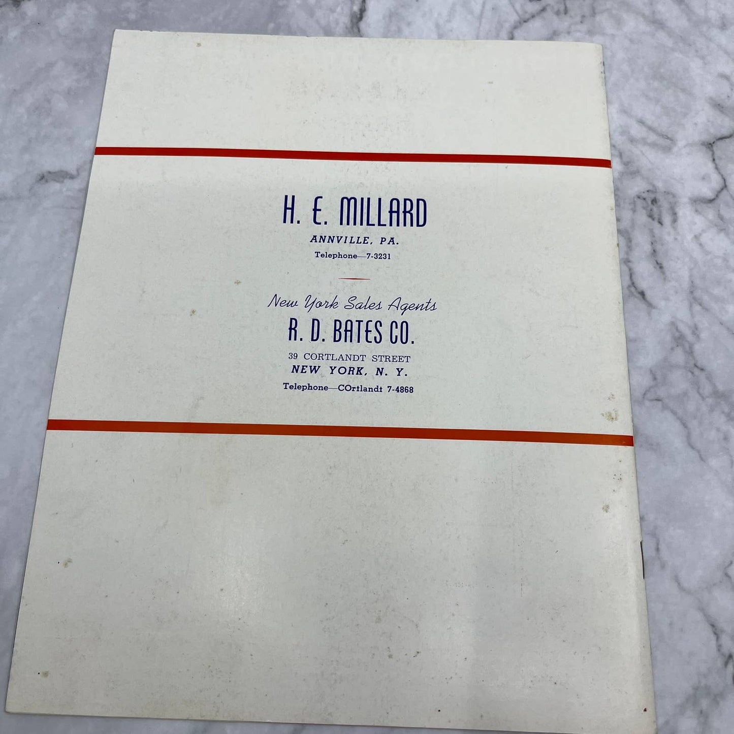 1940 H.E. Millard Lime and Stone Company Newsletter Promo BookTI6