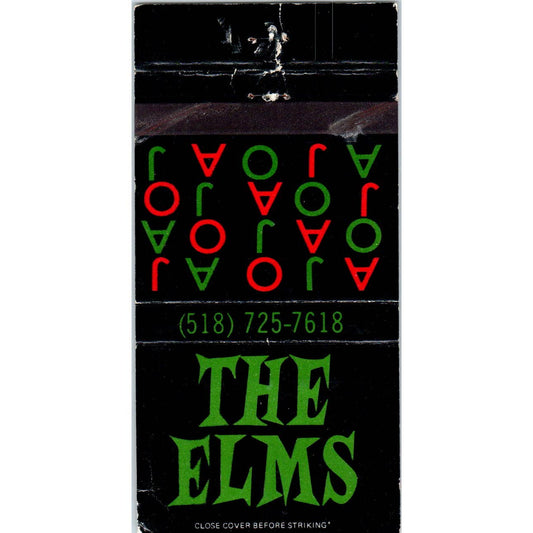 The Elms Restaurant Gloversville NY Advertising Matchbook Cover SA1-M11