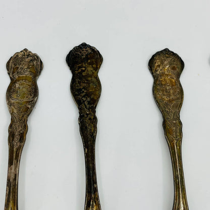 Antique WM Rogers State Souvenir Spoons Eagle Silver Plate Lot of 19 TD2
