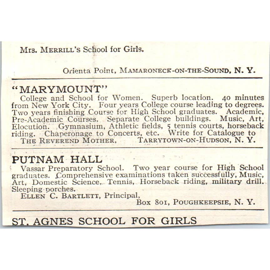 c1920 Harper's Ad Skidmore School of Arts Saratoga Springs Charles H Keyes EA3-1