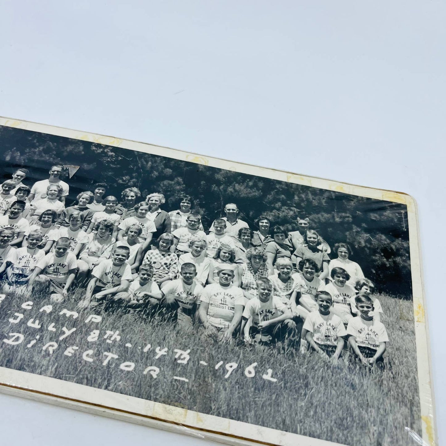 1962 Junior Camp Photo Sky Lake New York July 8th-14th Bill Reid 5.5x14” TD8