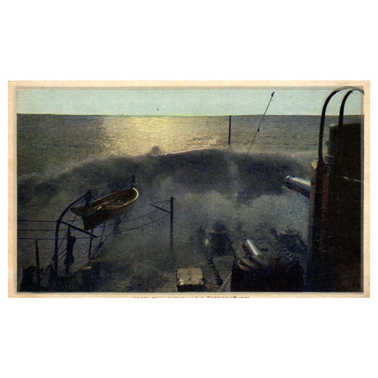 Speed Trial Scene USS Georgia 1908 - Original Postcard TJ8-5