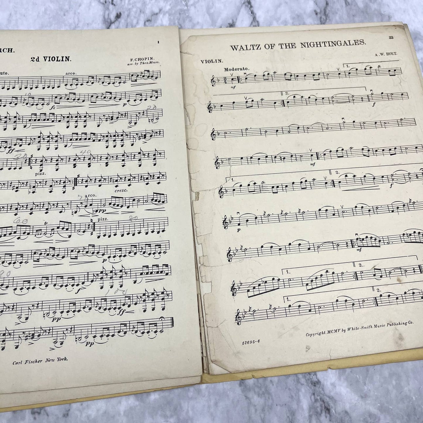 J. Haydn 6 Duos Pour Deux Violons 1905 Violin Sheet Music TK2-SM2