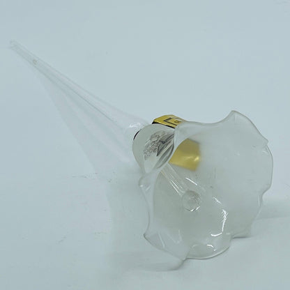 Mid Century Long Stem Hand Blown Glass Bell Frosted Glass by Ferenc Gilman SC4