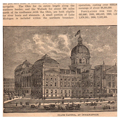 Chamber of Commerce at Cincinnati Ohio 5x5" Original Engraving 1899 AK5-H7