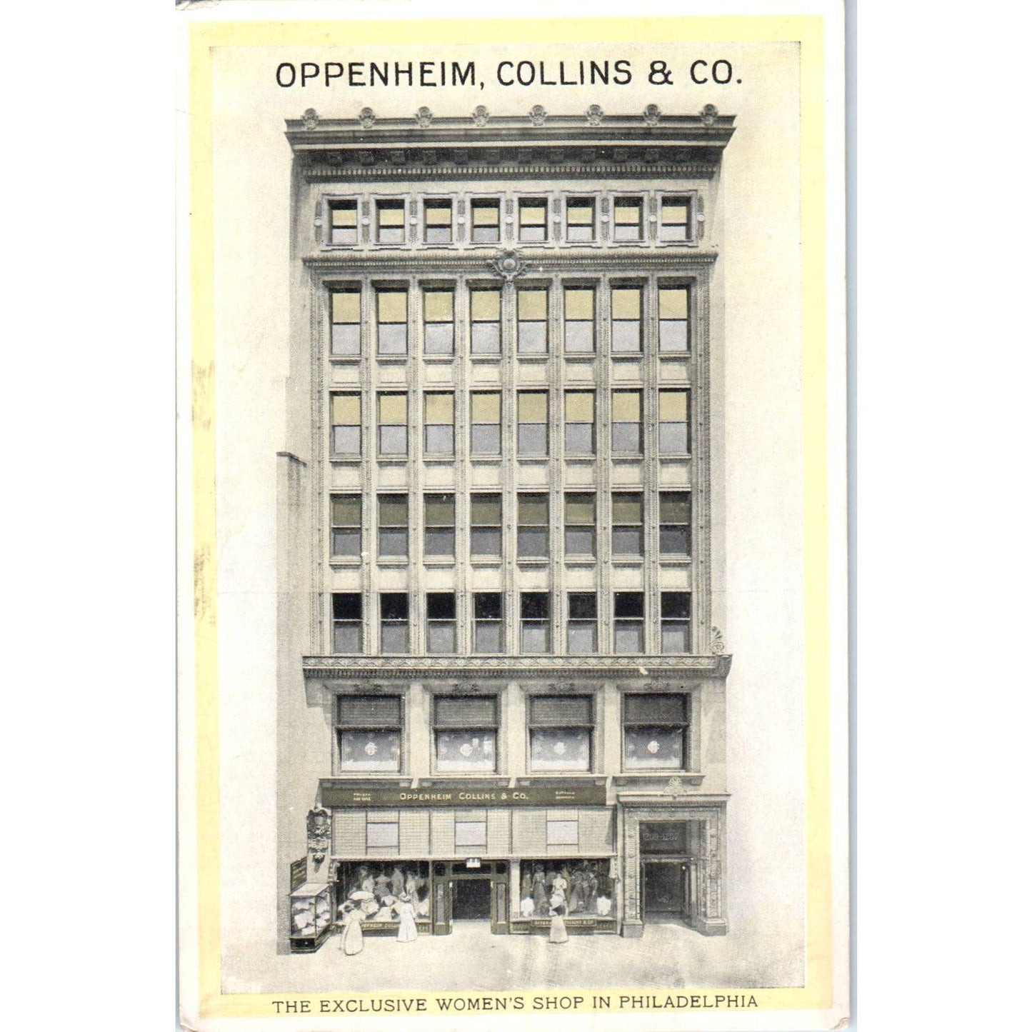 Vintage Postcard Oppenheim Collins & Co Women's Shop Philadelphia PA TI1-1
