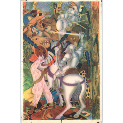 Scene From the Conquest Palacio De Cortés-Cuernavaca Original Postcard P1-15