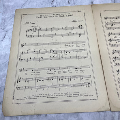 Would You Take Me Back Again Arthur J Lamb Alfred Solman Fay Fenton TI1