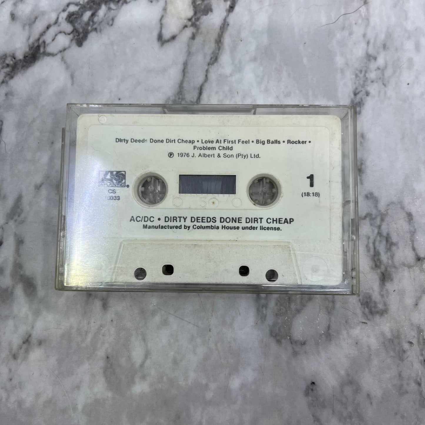 AC/DC - Dirty Deeds Done Dirt Cheap - No Jacket Cassette Tape TJ6-86