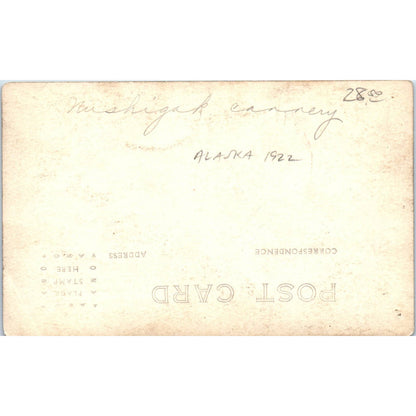 1922 Nushagak Cannery Fisherman Alaska Original Postcard TK1-30