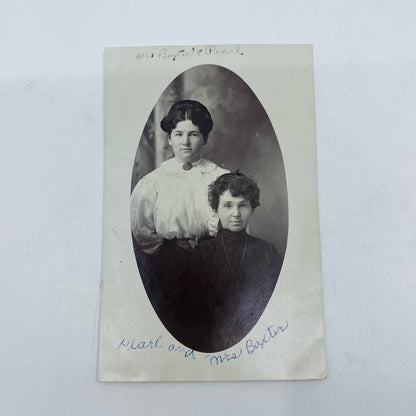 Early 1900s RPPC Pearl and Mrs. Baxter PA9