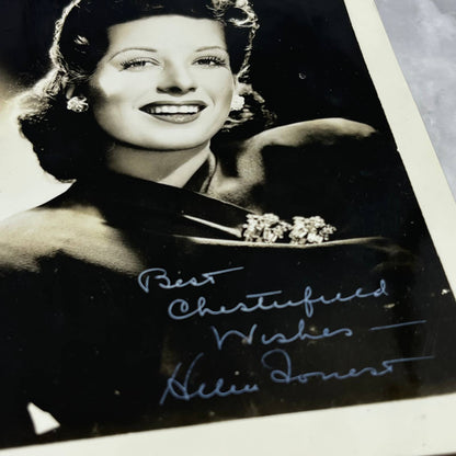 VTG Helen Forrest Autographed Best Chesterfield Wishes 5x7 SIGNED Photo FL5-S