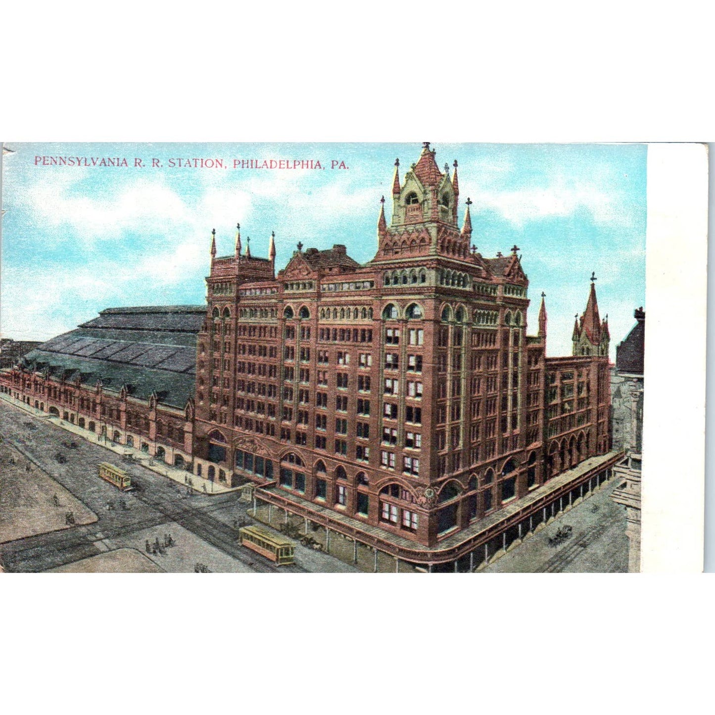 Antique Postcard Pennsylvania R.R. Station Philadelphia PA TD9-P1