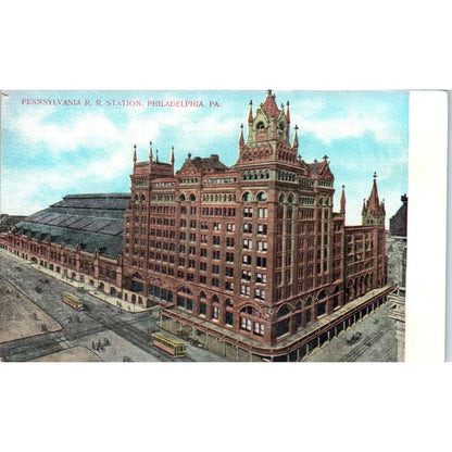 Antique Postcard Pennsylvania R.R. Station Philadelphia PA TD9-P1
