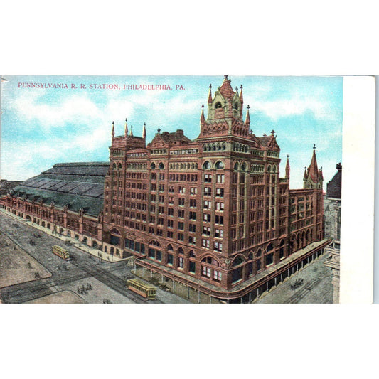 Antique Postcard Pennsylvania R.R. Station Philadelphia PA TD9-P1