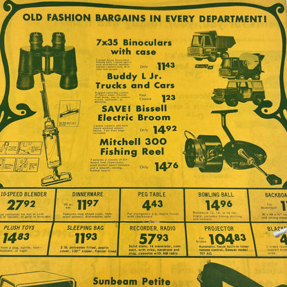 1970s Prange's Budget Stores Good Ol' Days Sale Flyer Green Bay Appleton WI FL5