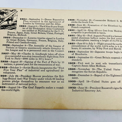 1933 Chase and Sanborn Coffee Promotional Book 400 Famous Dates in History H4-5