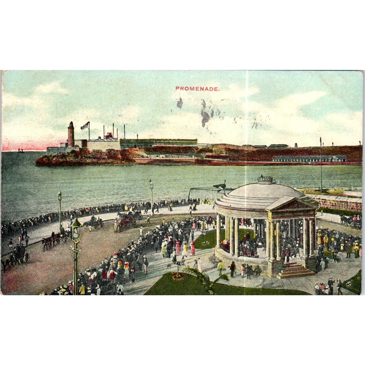 Promenade 1911 Havana Cuba Original Postcard P3-1