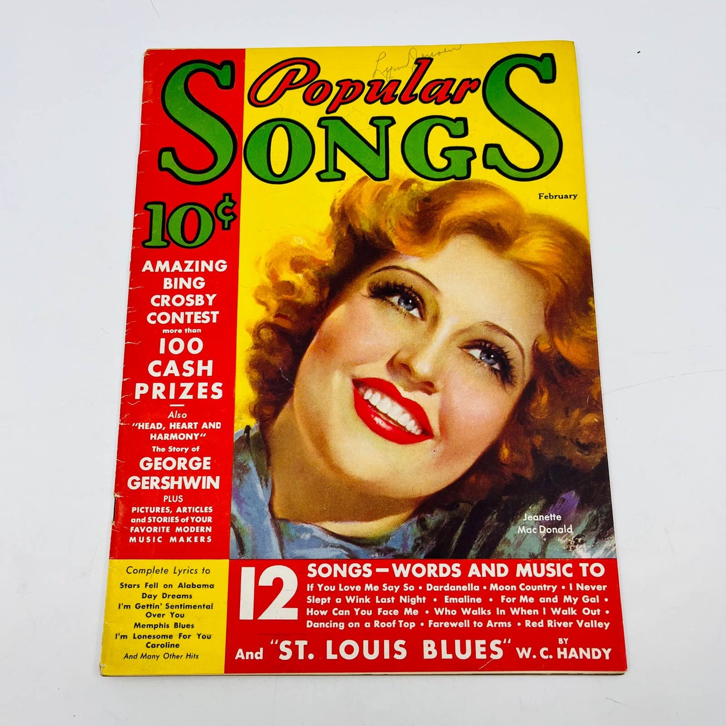 1935 Popular Songs Magazine Bing Crosby George Gershwin WC Handy TA6